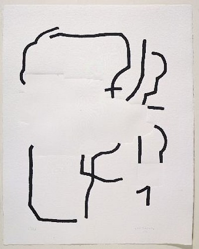 Siebdruck und Prägetiefdruck auf handgeschöpftem Eskulan-Büttenpapier; Inv. Nr. GS 1998/54/3