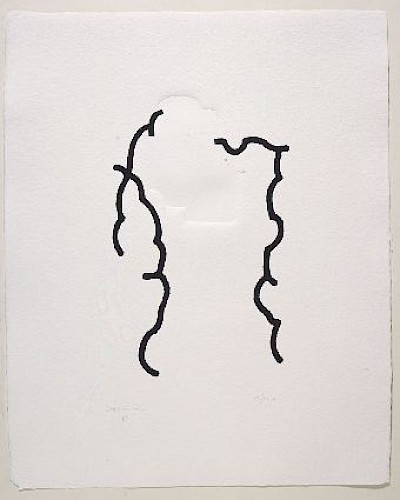 Siebdruck und Prägetiefdruck auf handgeschöpftem Eskulan-Büttenpapier; Inv. Nr. GS 1998/54/4