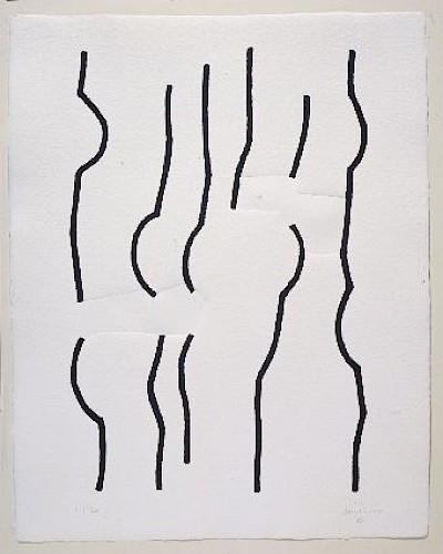 Siebdruck und Prägetiefdruck auf handgeschöpftem Eskulan-Büttenpapier; Inv. Nr. GS 1998/54/6