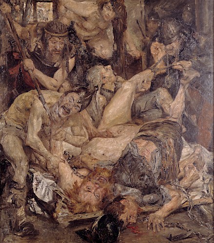 Lovis Corinth, Die Blendung Simsons, 1907, Öl/Leinwand, Inv.-Nr. 892