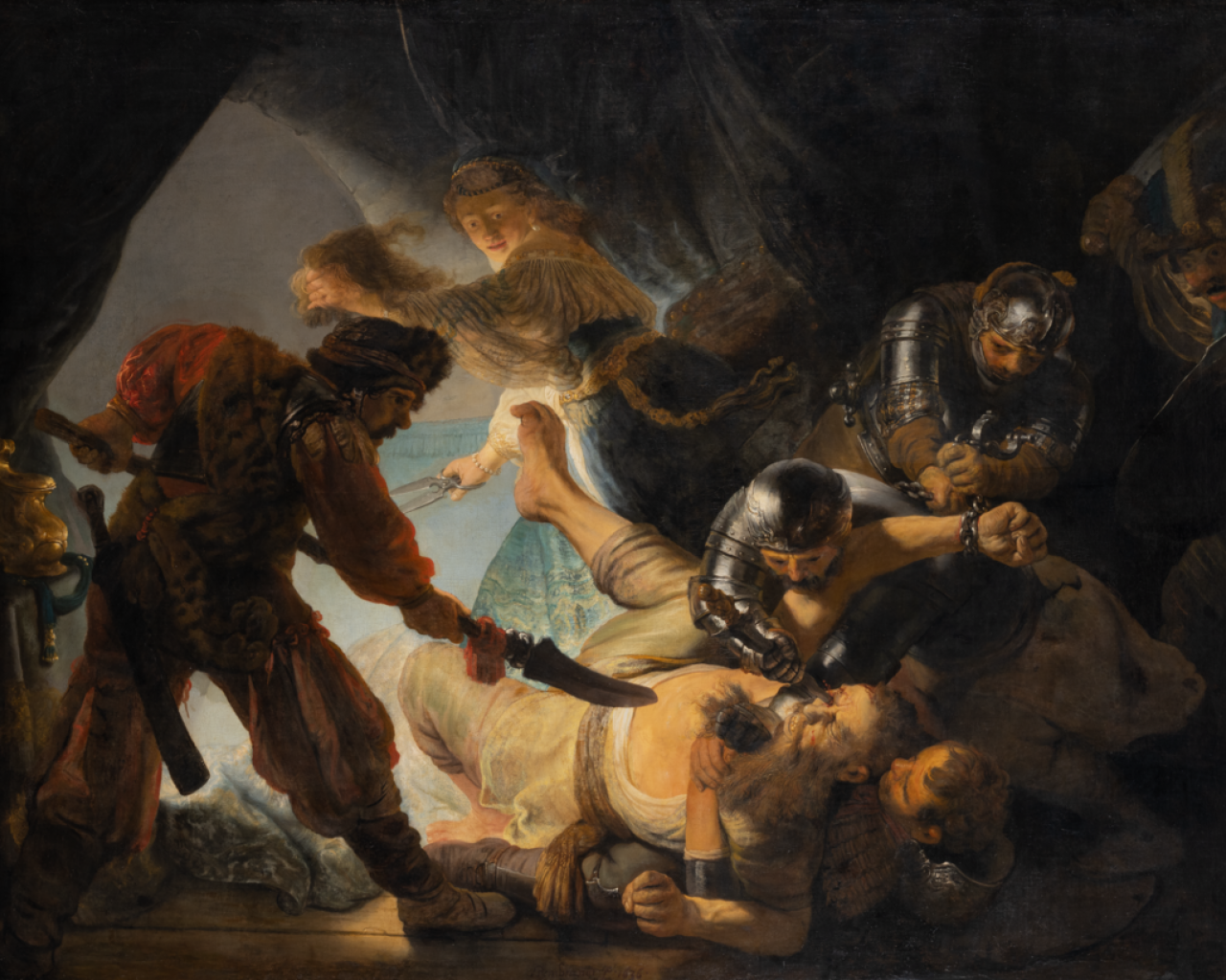 Rembrandt Harmensz. van Rijn, Die Blendung Simsons, 1636, Öl auf Leinwand