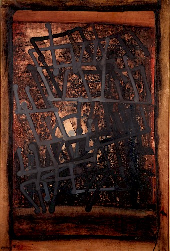 Fritz Winter, Das Gerüst, 1933, Öl/Papier und Leinwand, Inv.-Nr. GE 85/3