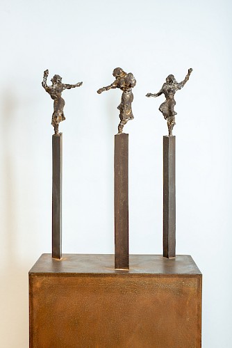 Karlheinz Oswald, Modell der Triade/Rheintöchter, 2000, Eisen, Inv.-Nr. MP 2023/1