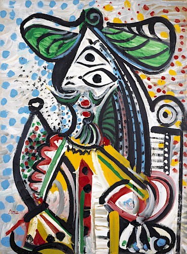 Pablo Picasso, Homme assis, 1970, Öl/Leinwand, Inv.-Nr. GE 81/40