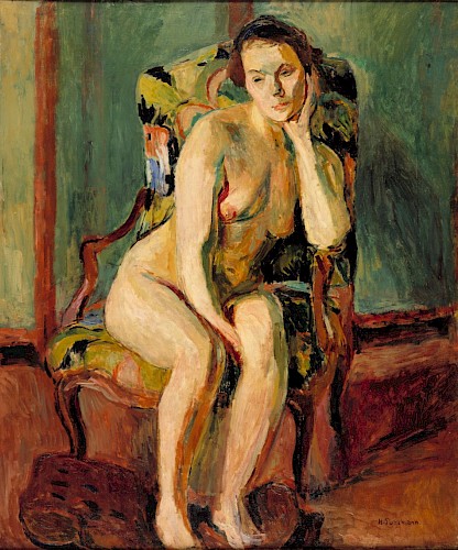 Hans Purrmann Speyer 1880 – 1966 Basel Sitzender Akt, um 1925 Öl/Leinwand, Inv. Nr. 1983/35