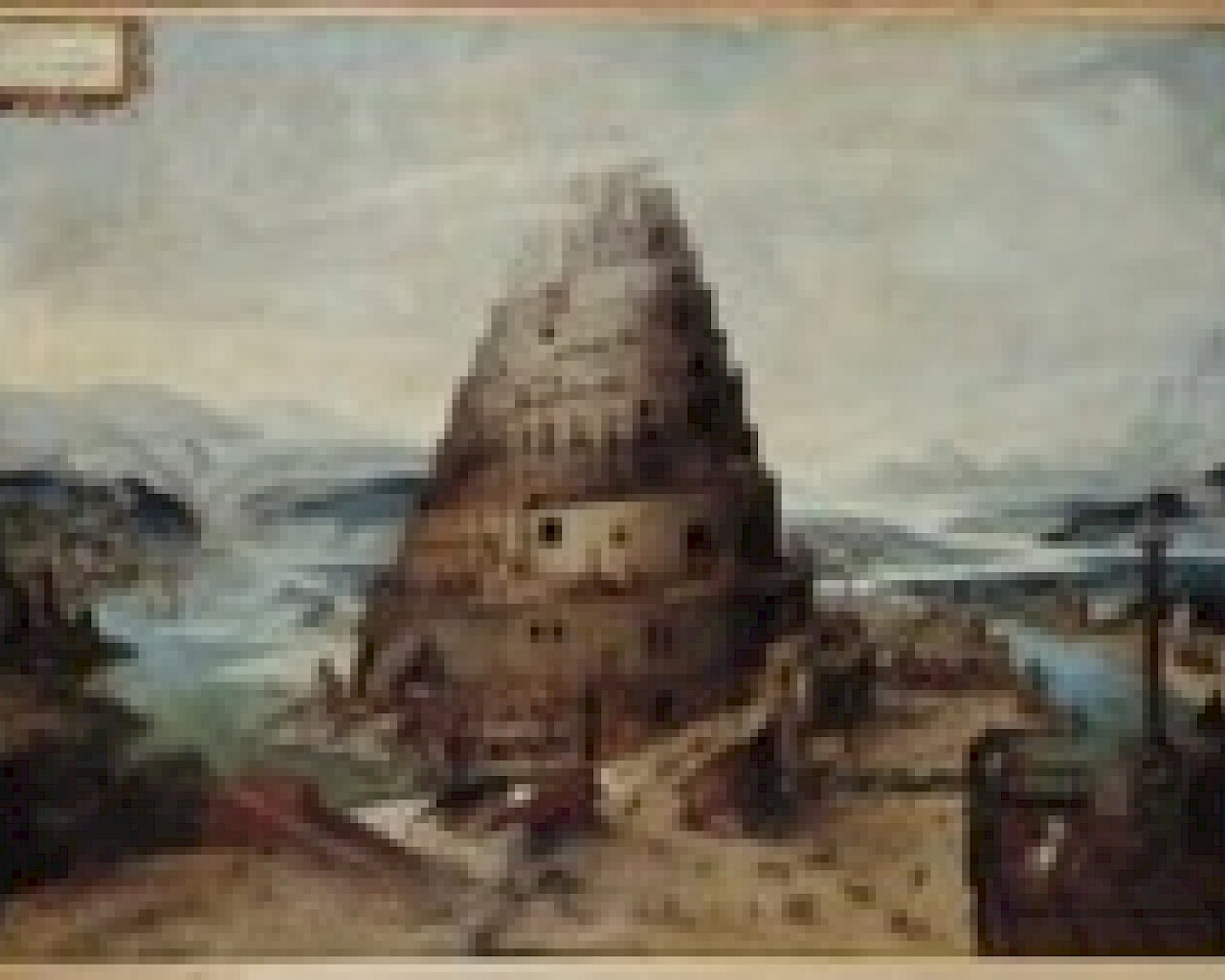 Abel Grimmer, Umkreis, Der Turmbau zu Babel, um 1600, Öl auf Leinwand, 111,3 x 151 cm, Inv. Nr. 125 [aktuell im Depot]