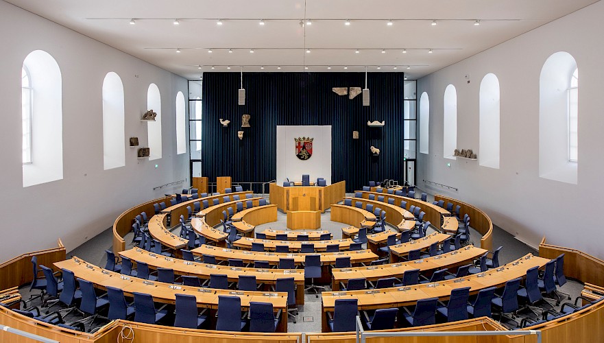 Der Plenarsaal nach dem Umbau.