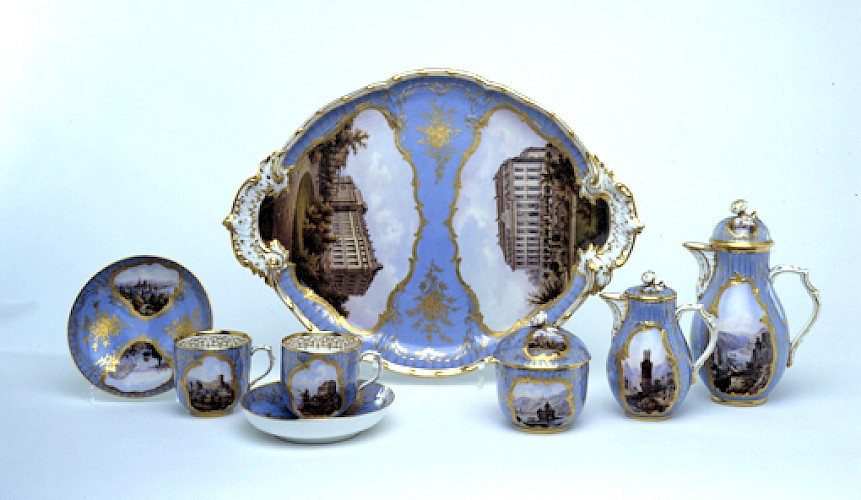 Königliche Porzellanmanufaktur Berlin (KPM) - Déjeuner mit Rheinland-Ansichten