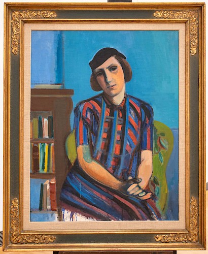 Levy, Rudolf: Margot Lachmann (1892-1970), um 1928, Inv. 87/23, Öl auf Leinwand