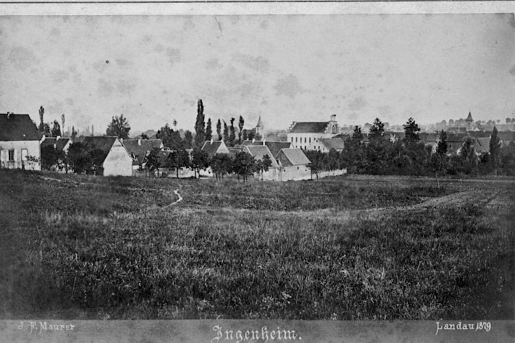 Historische Fotografie von Ingenheim © Landesarchivverwaltung Rheinland-Pfalz, Landesarchiv Speyer