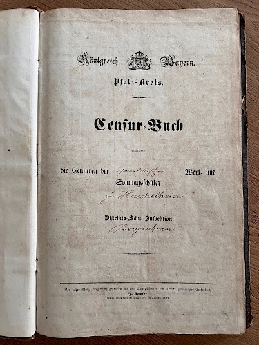 Heuchelheim bei Landau  ab 1856,  Papier.  Bernhard Kukatzki, Schifferstadt