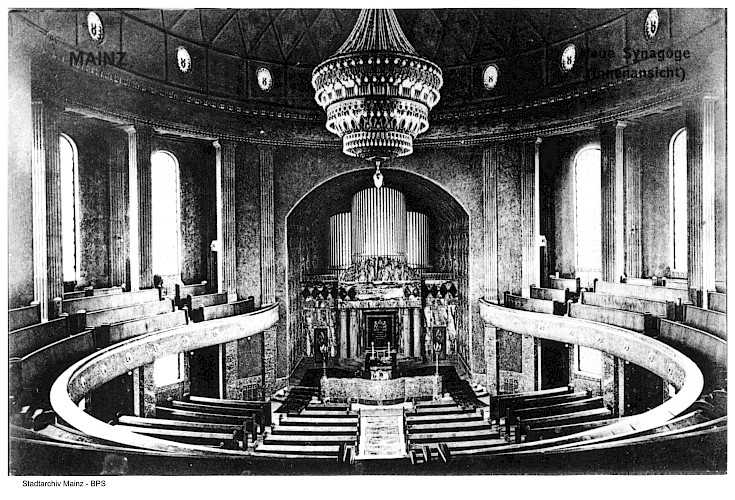 Mainz, liberale Synagoge, bis 1938 © Stadtarchiv Mainz, BPSF 1142a