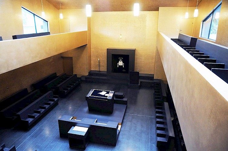 Mainz, neue orthodoxe Synagoge, Blick von der Frauenempore in den Innenraum © GDKE, Direktion Landesmuseum Mainz (Stephan Dinges)