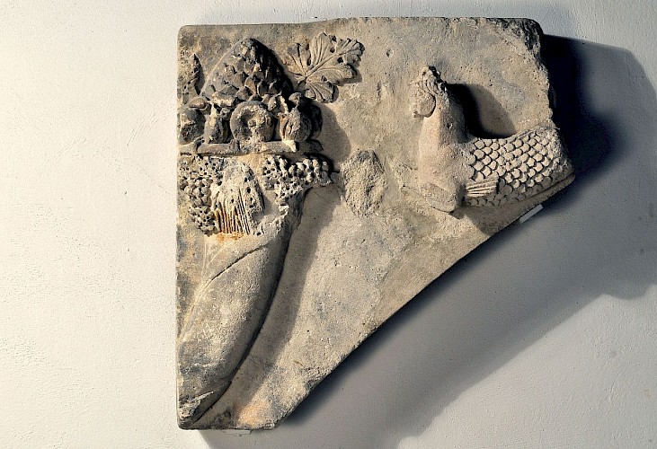 Mainz, aus der Stadtmauer auf dem Kästrich (vor 1834). 2. Hälfte 1. Jahrhundert. Lothringischer Kalkstein. GDKE, Direktion Landesmuseum Mainz